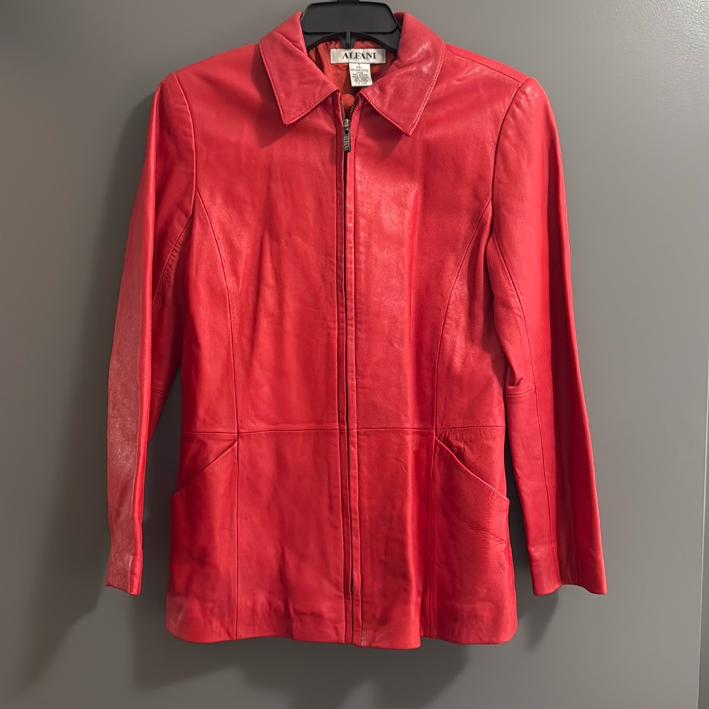 Vintage Red Leather Jacket